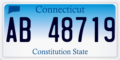 CT license plate AB48719