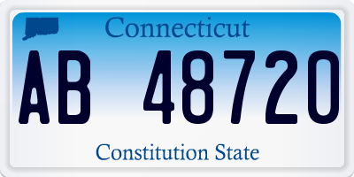 CT license plate AB48720