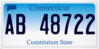 CT license plate AB48722