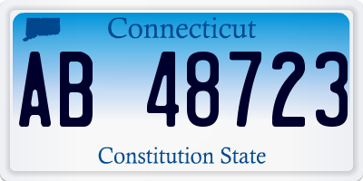 CT license plate AB48723
