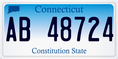 CT license plate AB48724