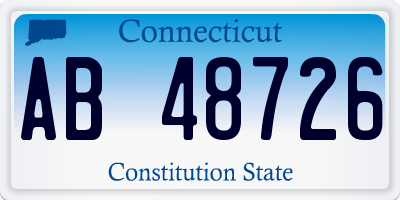 CT license plate AB48726