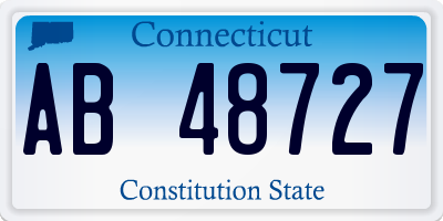 CT license plate AB48727