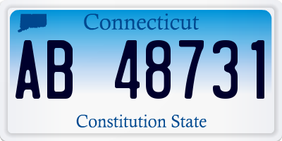 CT license plate AB48731
