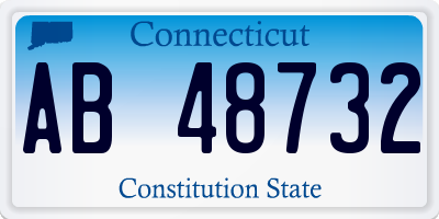 CT license plate AB48732