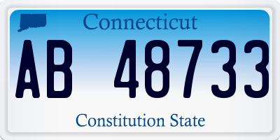 CT license plate AB48733
