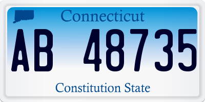 CT license plate AB48735