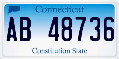 CT license plate AB48736