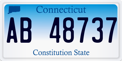 CT license plate AB48737