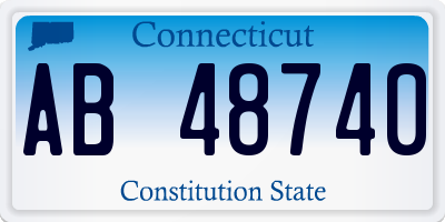 CT license plate AB48740