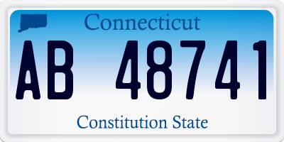 CT license plate AB48741