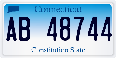 CT license plate AB48744