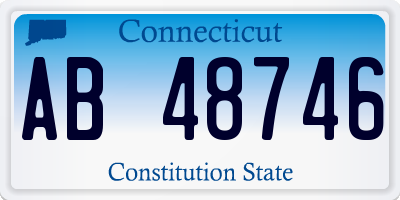 CT license plate AB48746