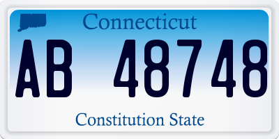 CT license plate AB48748