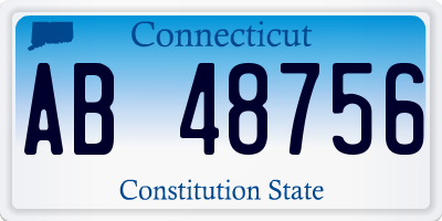 CT license plate AB48756