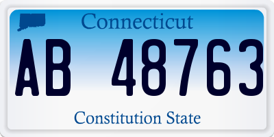 CT license plate AB48763