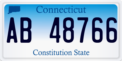 CT license plate AB48766