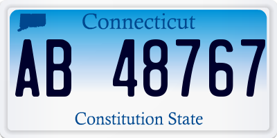 CT license plate AB48767