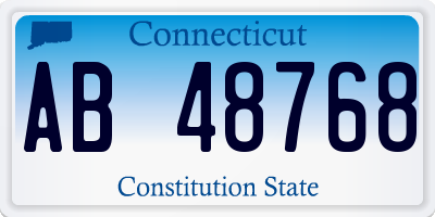 CT license plate AB48768