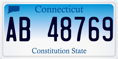 CT license plate AB48769