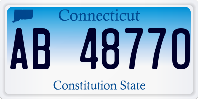 CT license plate AB48770