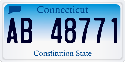 CT license plate AB48771