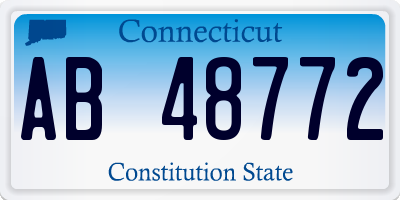 CT license plate AB48772