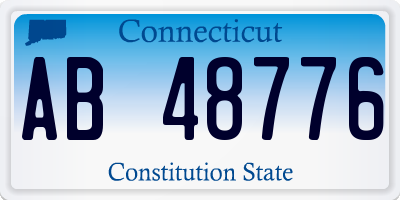 CT license plate AB48776