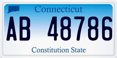 CT license plate AB48786