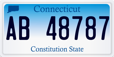 CT license plate AB48787