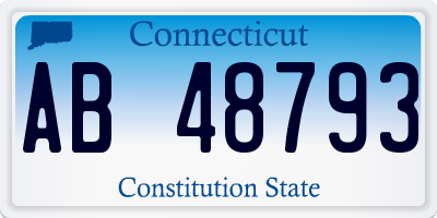 CT license plate AB48793