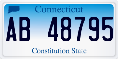 CT license plate AB48795