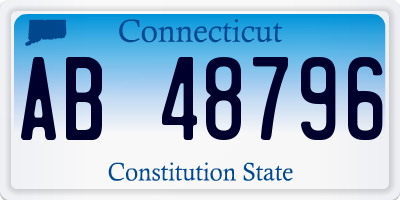 CT license plate AB48796