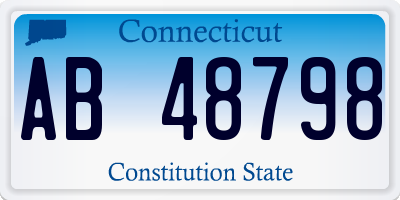 CT license plate AB48798