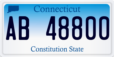 CT license plate AB48800