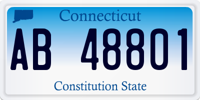 CT license plate AB48801