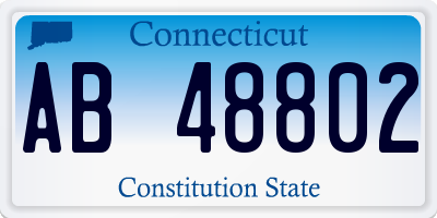 CT license plate AB48802
