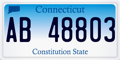 CT license plate AB48803