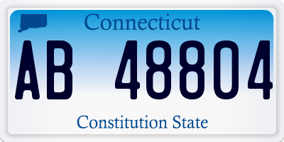 CT license plate AB48804