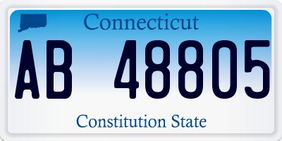 CT license plate AB48805