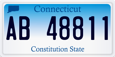 CT license plate AB48811