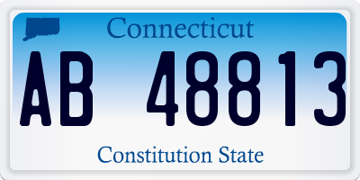 CT license plate AB48813