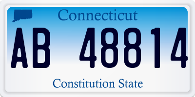 CT license plate AB48814