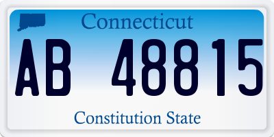 CT license plate AB48815