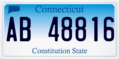 CT license plate AB48816