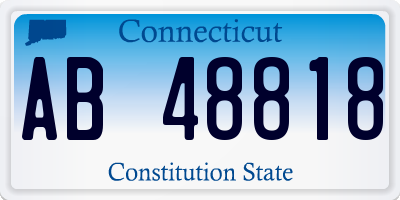 CT license plate AB48818