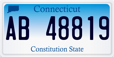 CT license plate AB48819