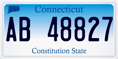 CT license plate AB48827