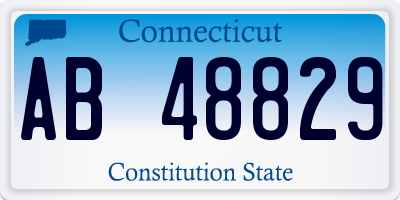 CT license plate AB48829