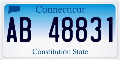CT license plate AB48831